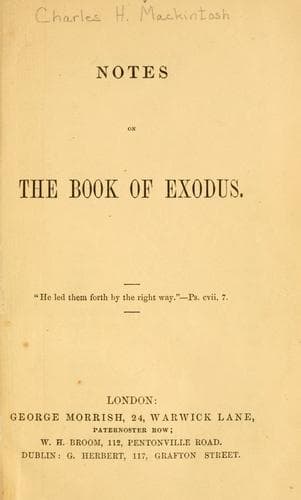 Notes on the book of Exodus