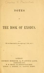 Notes on the book of Exodus