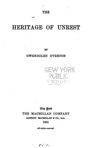 The heritage of unrest