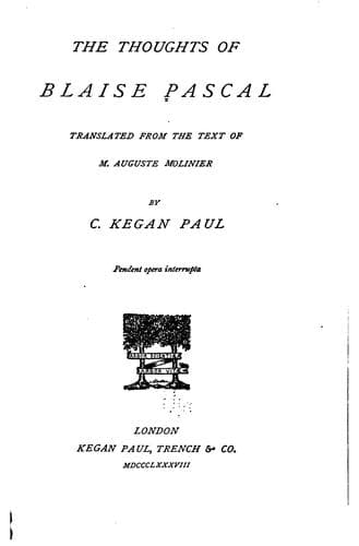 The Thoughts of Blaise Pascal