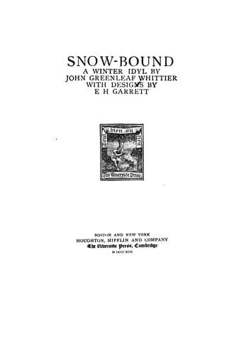 Snow-Bound: A Winter Idyll