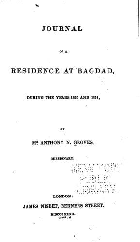 Journal of a Residence at Bagdad: During the Years 1830 and 1831