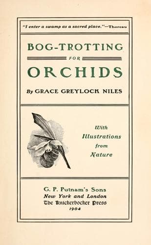 Bog-trotting for orchids