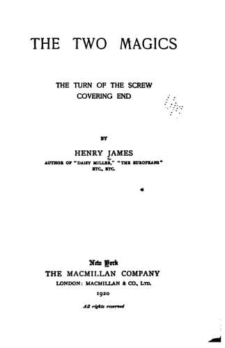 The Two Magics: The Turn of the Screw, Covering End