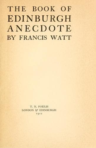 The book of Edinburgh anecdote