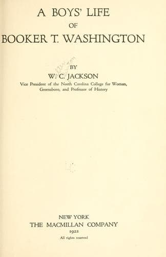 A boys' life of Booker T. Washington