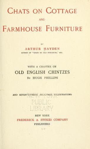 Chats on Cottage and Farmhouse Furniture