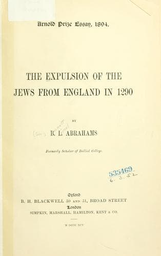 The expulsion of the Jews from England in 1290