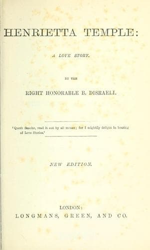 Henrietta Temple: A Love Story