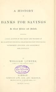 A History of Banks for Savings in Great Britain and Ireland