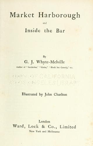 Market Harborough, and Inside the Bar