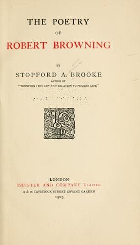 The poetry of Robert Browning