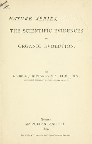 The Scientific Evidences of Organic Evolution