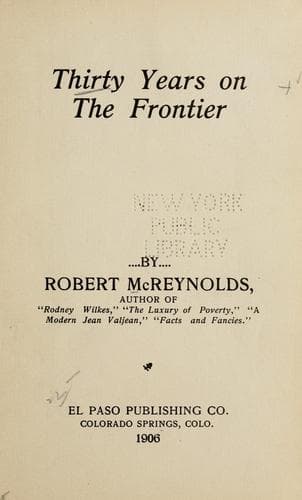 Thirty Years on the Frontier