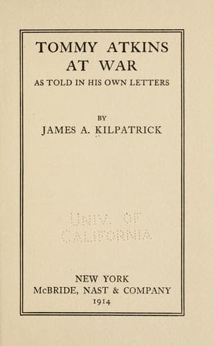 Tommy Atkins at War: As Told in His Own Letters
