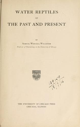 Water Reptiles of the Past and Present