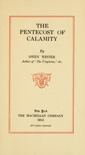 The Pentecost of Calamity