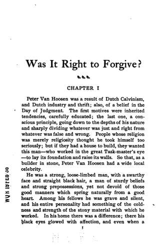 Was It Right to Forgive? A Domestic Romance