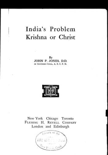 India's Problem, Krishna or Christ