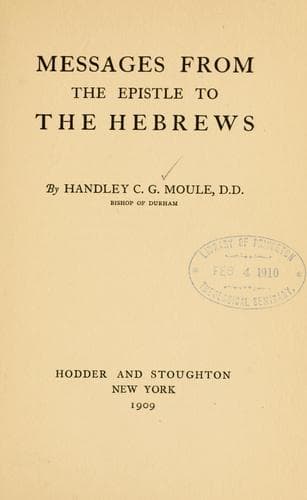 Messages from the Epistle to the Hebrews