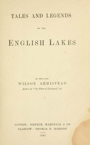 Tales and Legends of the English Lakes