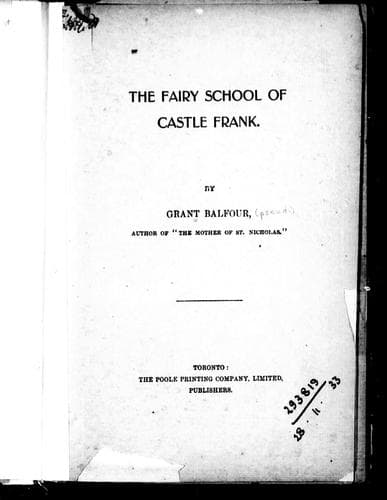 The Fairy School of Castle Frank