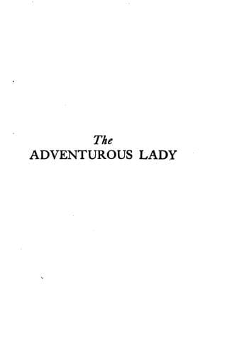 The adventurous lady