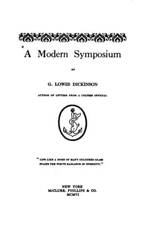 A modern symposium