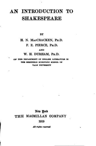 An Introduction to Shakespeare