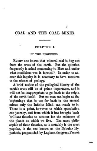 Coal and the coal mines