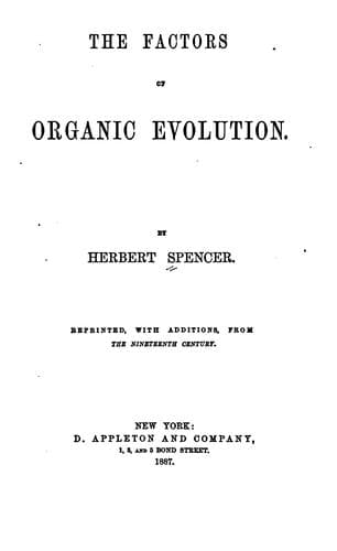 The Factors of Organic Evolution