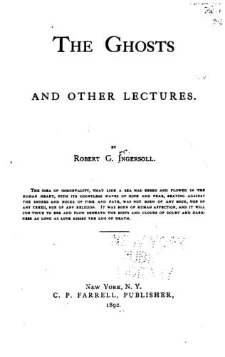 The Ghosts, and Other Lectures