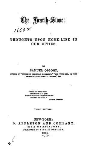 The Hearth-Stone: Thoughts Upon Home-Life in Our Cities