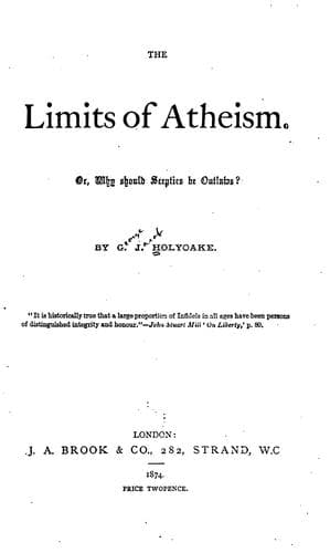The Limits of Atheism; Or, Why Should Sceptics Be Outlaws?