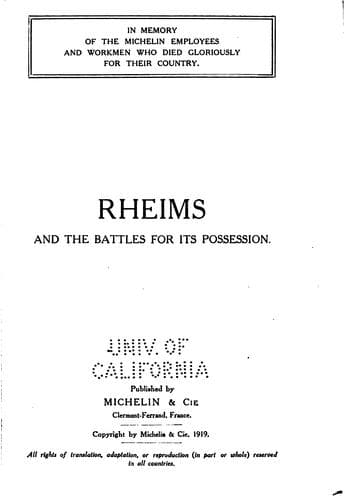 Rheims and the Battles for its Possession