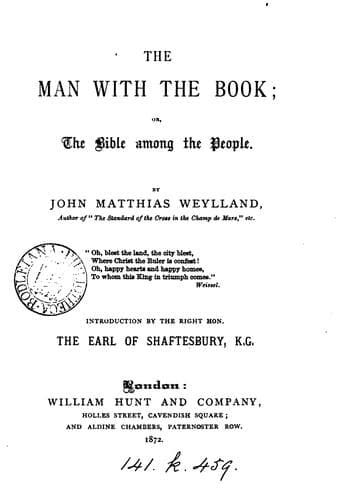 The Man with the Book; or, The Bible Among the People.