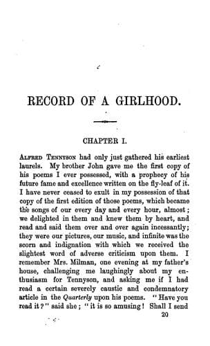 Records of a Girlhood