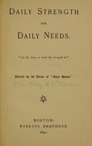 Daily Strength for Daily Needs