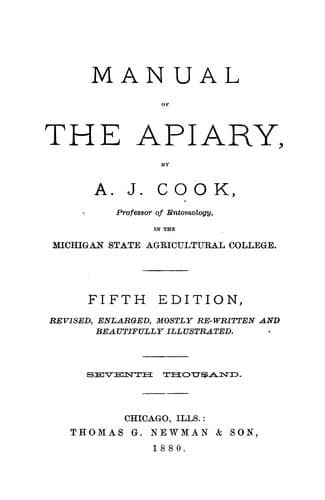 Manual of the apiary