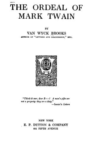 The Ordeal of Mark Twain