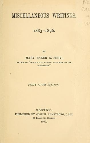 Miscellaneous Writings, 1883-1896
