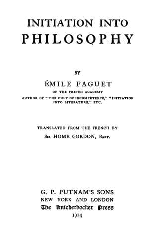 Initiation into Philosophy