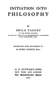 Initiation into Philosophy