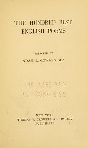 The Hundred Best English Poems