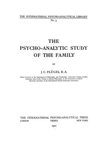 The psycho-analytic study of the family
