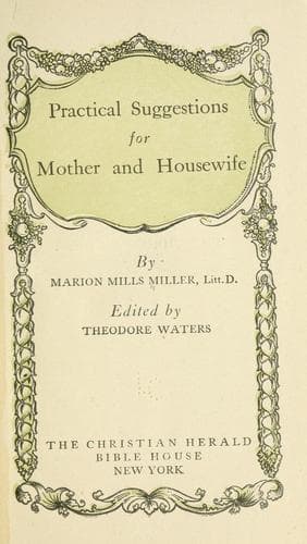 Practical Suggestions for Mother and Housewife