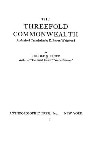 The Threefold Commonwealth