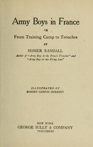 Army Boys in France; or, From Training Camp to Trenches