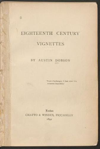 Eighteenth Century Vignettes