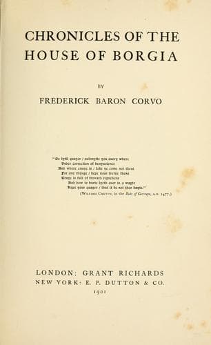 Chronicles of the house of Borgia